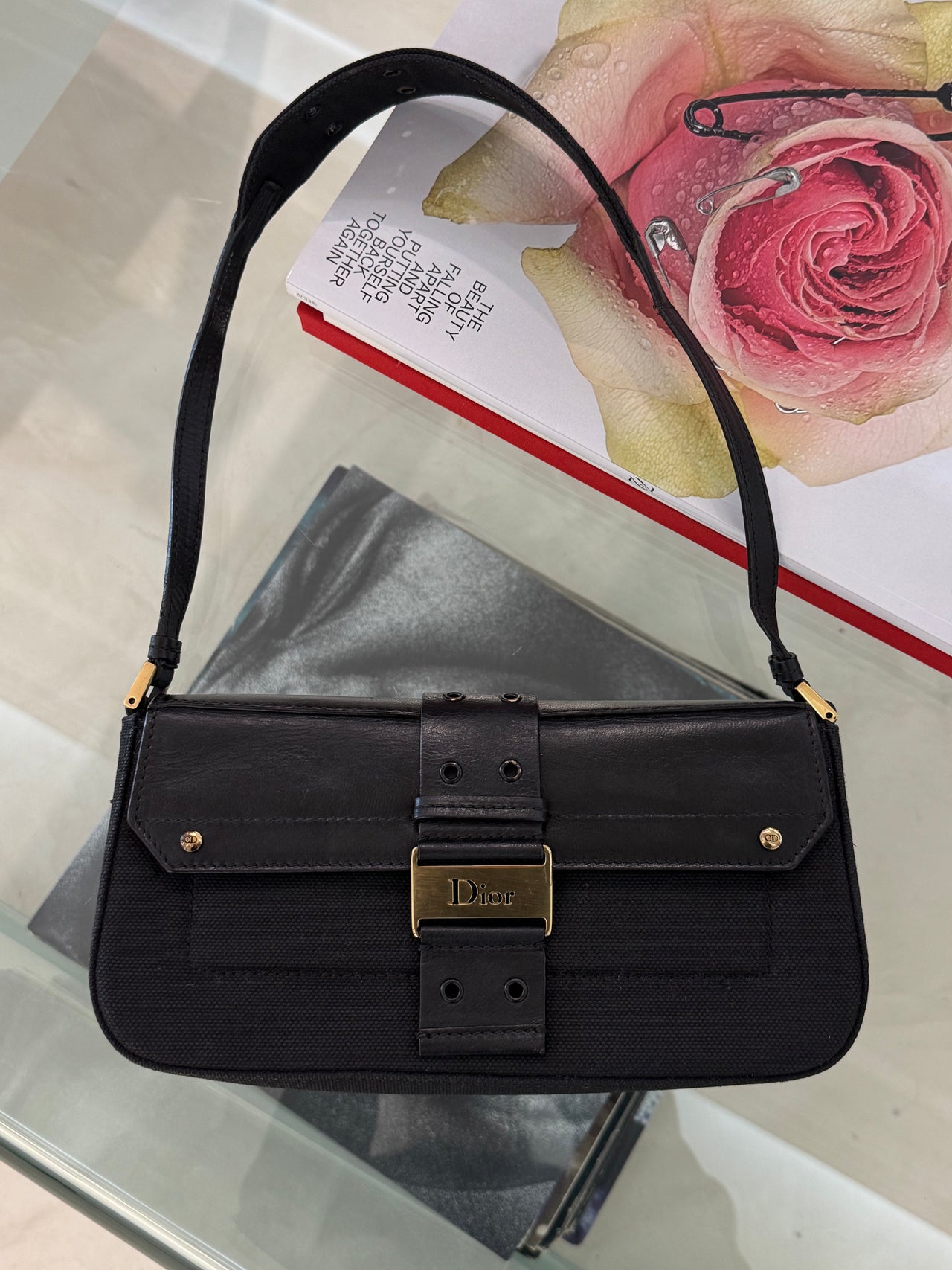 Dior Archive Street Chic Black Shoulder Bag
