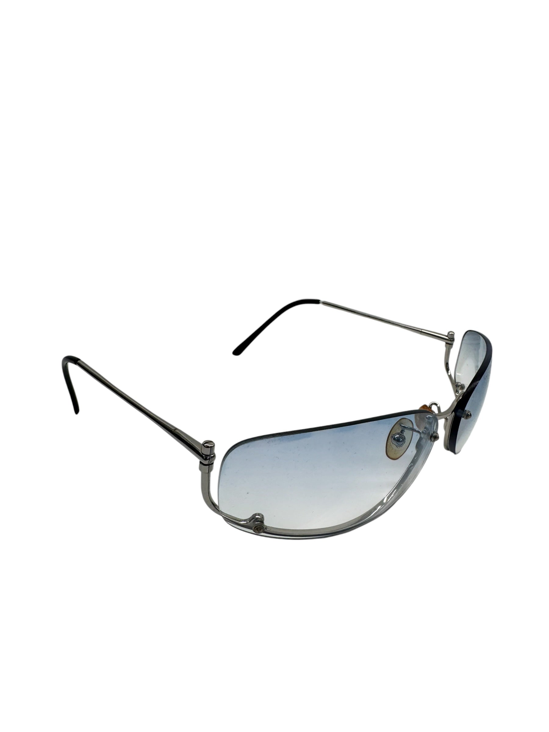 小物 PRADA Rimless Sunglasses Clear Temples Prada Vintage Rimless Blue Gradient Sunglasses | LE DEPARTMENT