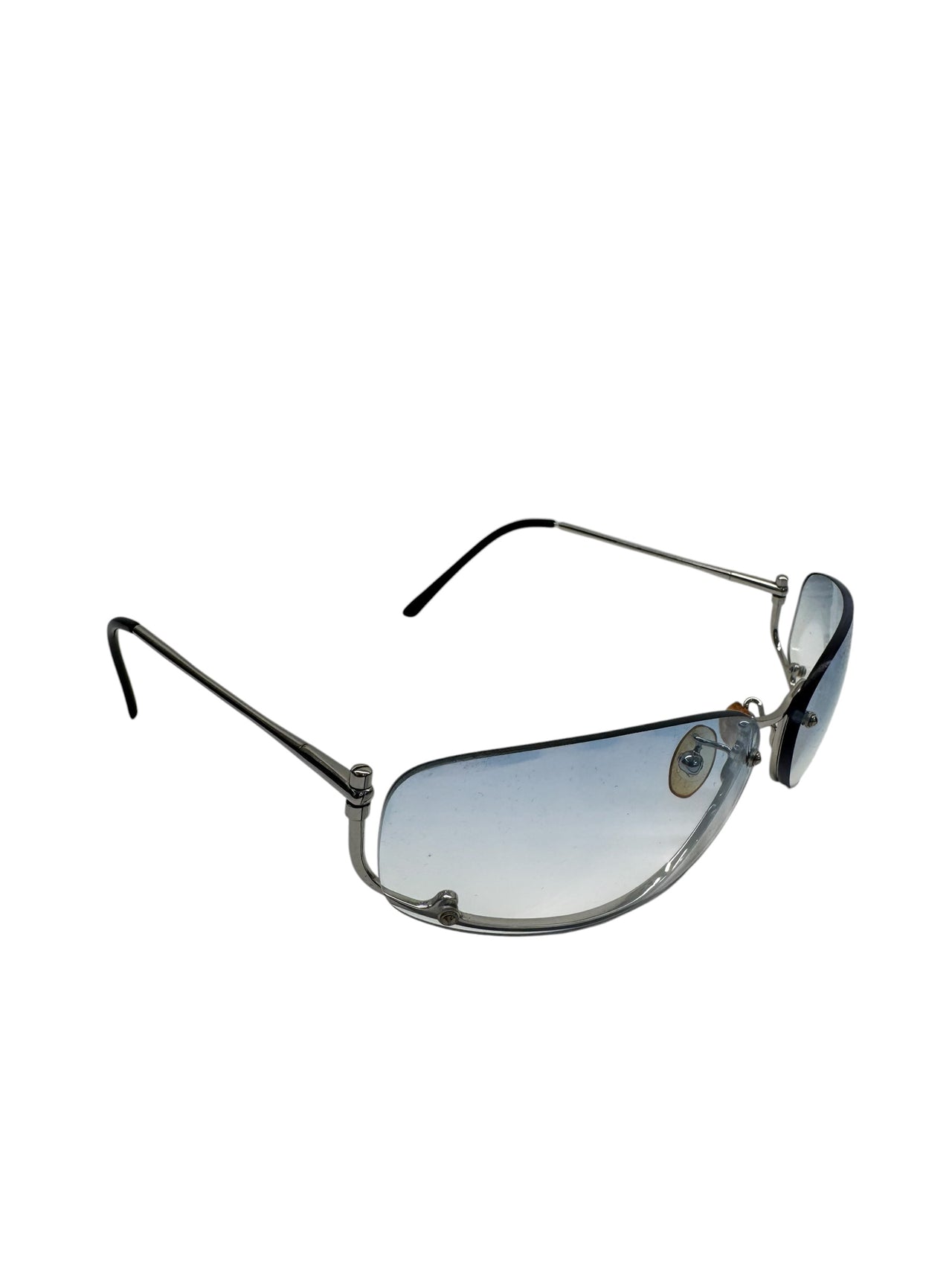 Prada Rimless Blue Gradient Sunglasses