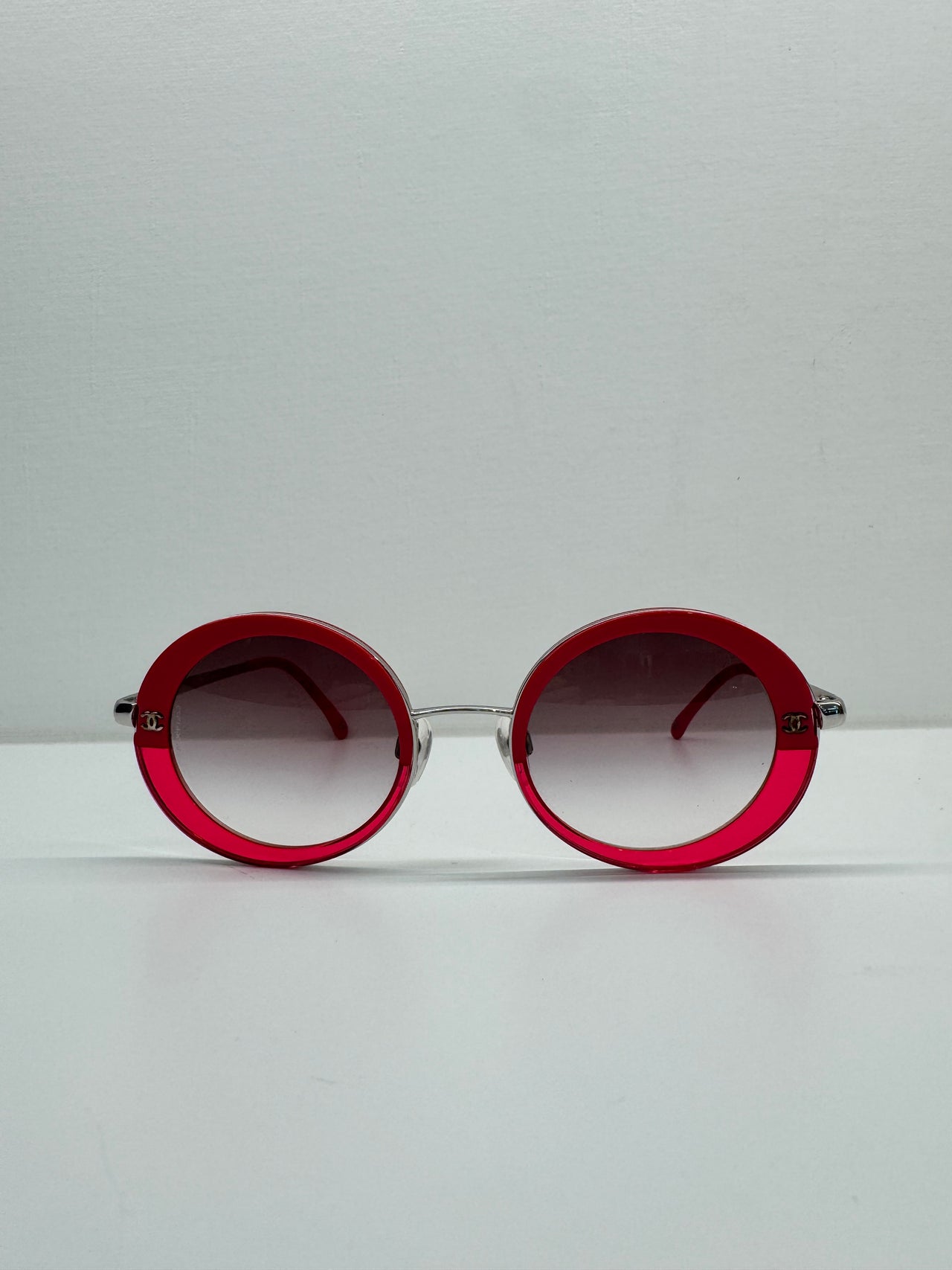 Chanel Two-Tone Round Sunglasses