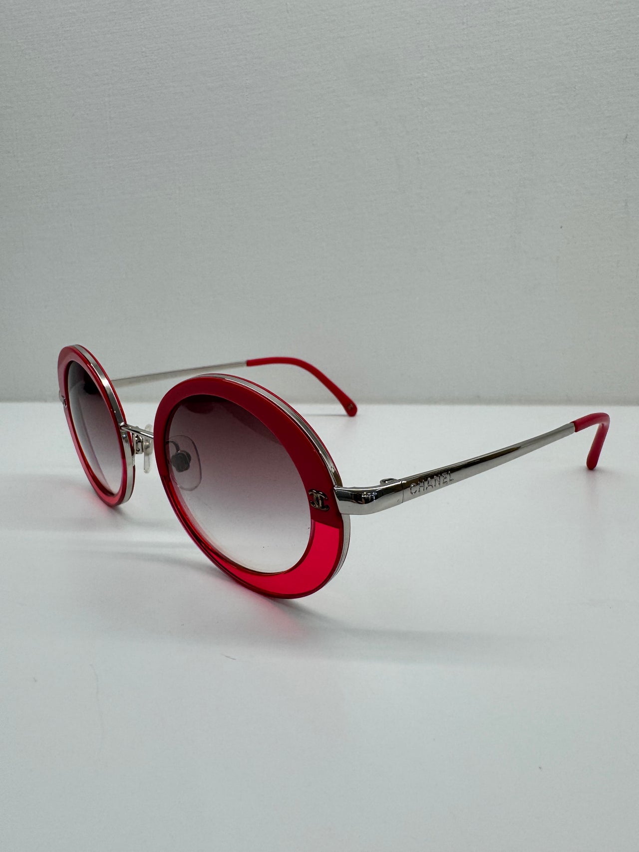 Chanel Two-Tone Round Sunglasses