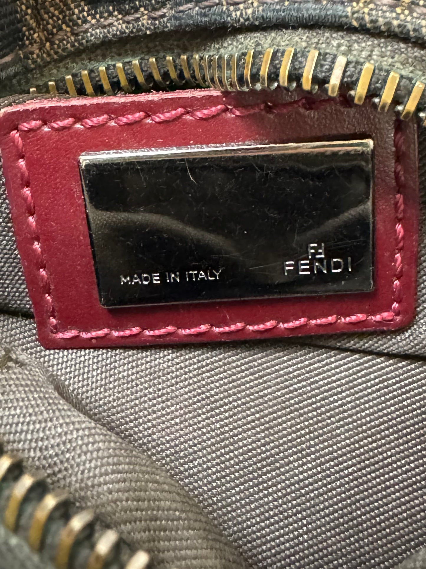 Fendi Zucca Oyster Shoulder Bag