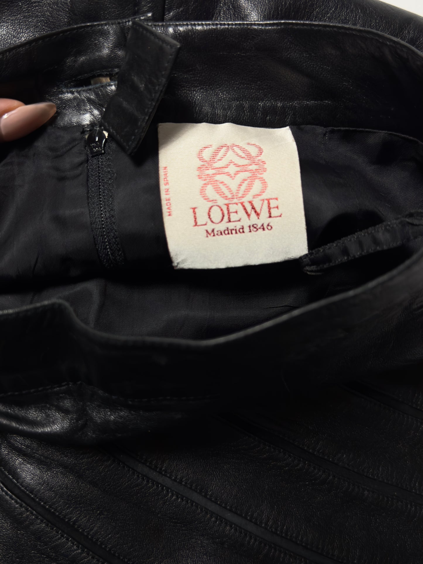Loewe Leather Pencil Skirt