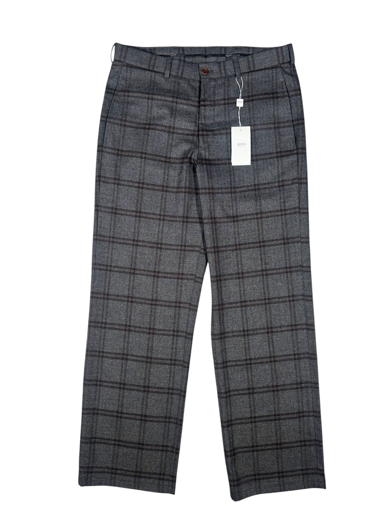 Armani Collezioni Checked Wool Trousers