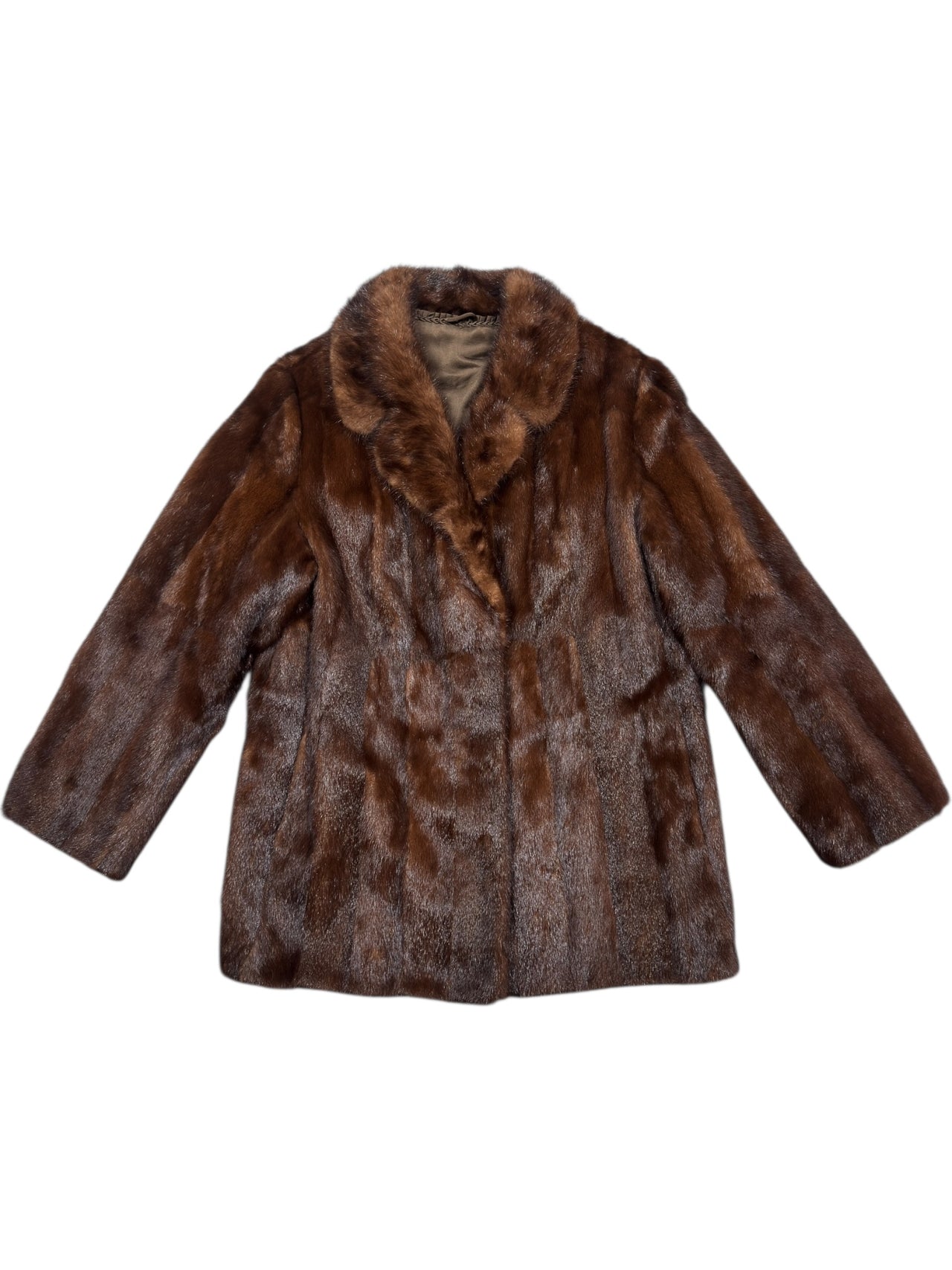 Vintage Brown Mink Fur Jacket
