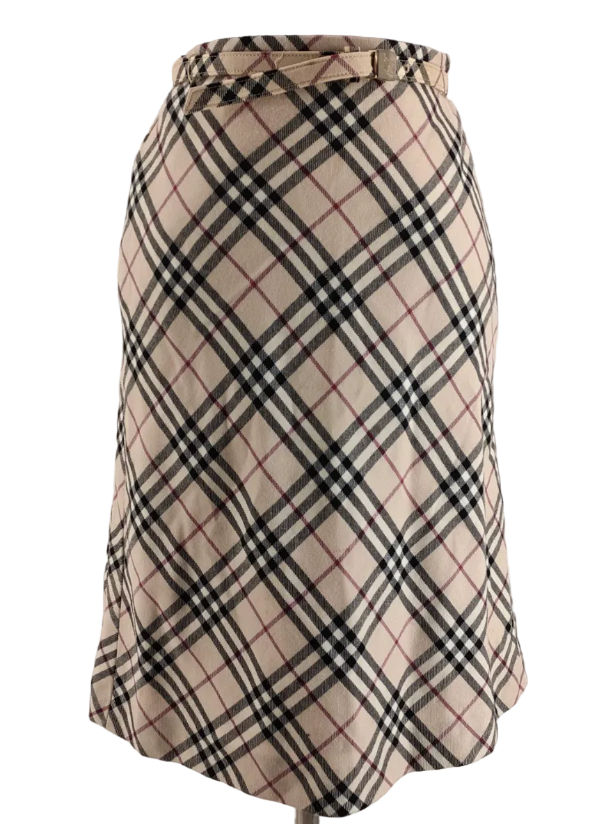 Burberry Nova Check Midi Skirt