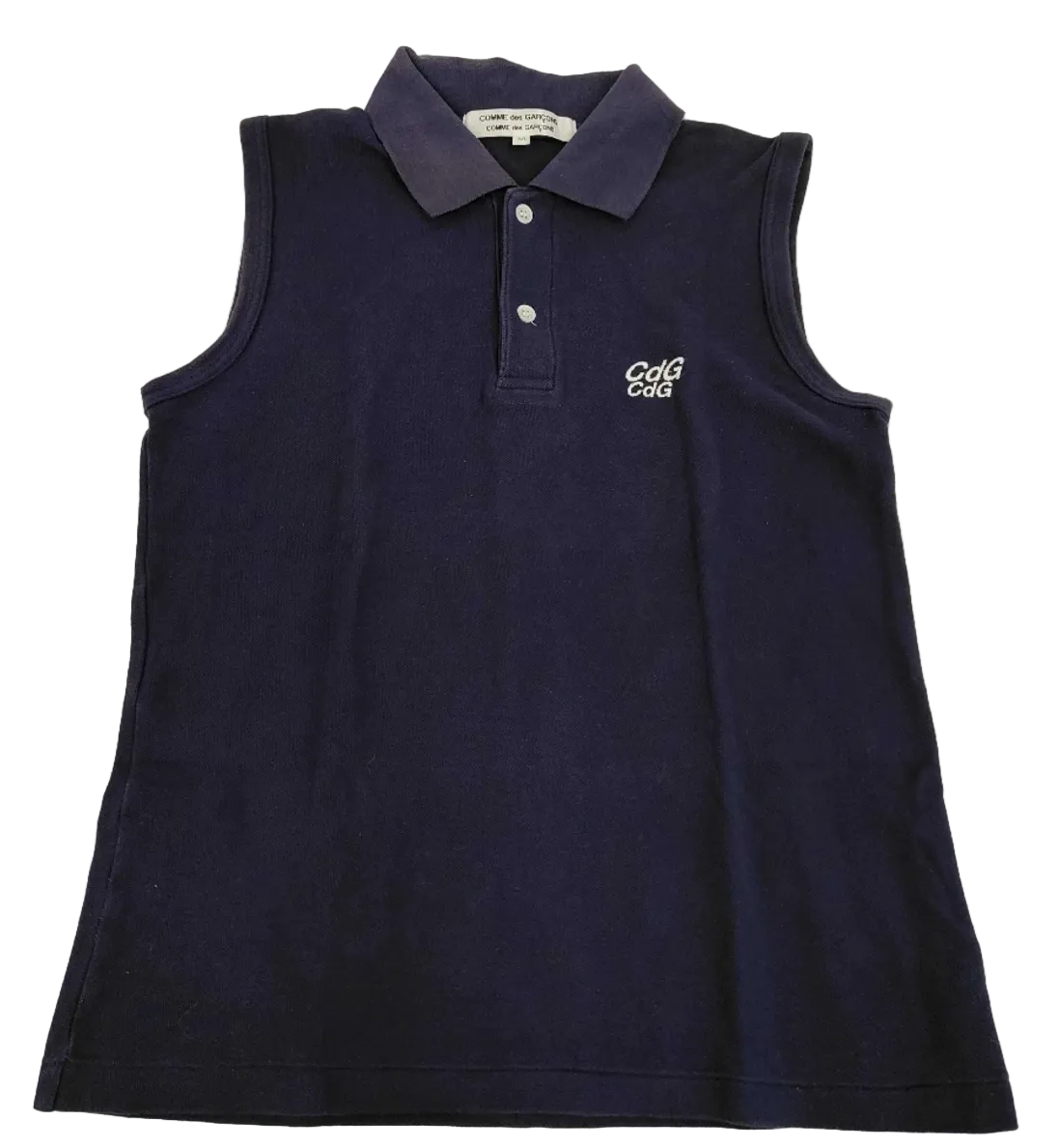 COMME des GARÇONS CdG Logo Sleeveless Polo Top
