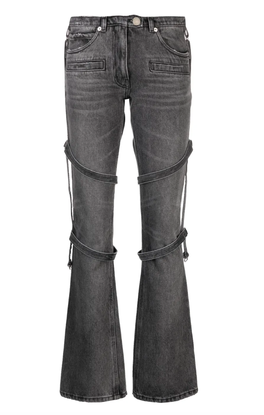 Courrèges Multi Strap Flaired Jeans