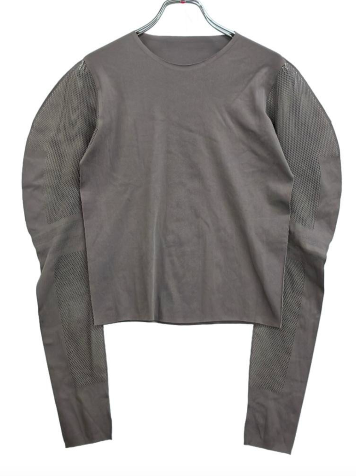 Issey Miyake Pleats Please A-POC Mesh-Sleeve Top