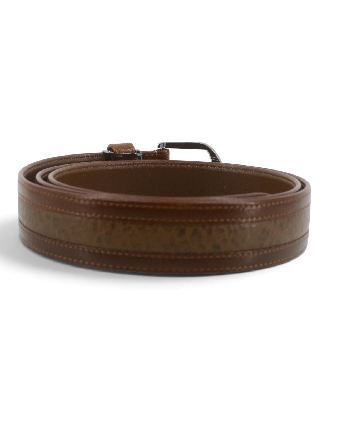Christian Dior Monsieur Two-Tone Buckle Leather Belt