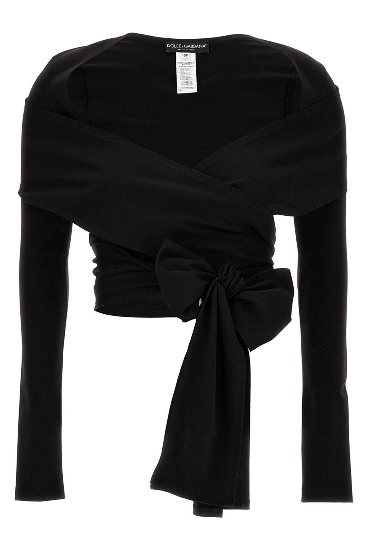 Dolce & Gabbana SS23 "Ciao Kim" Archival Reissue Black Stretch-Jersey Top