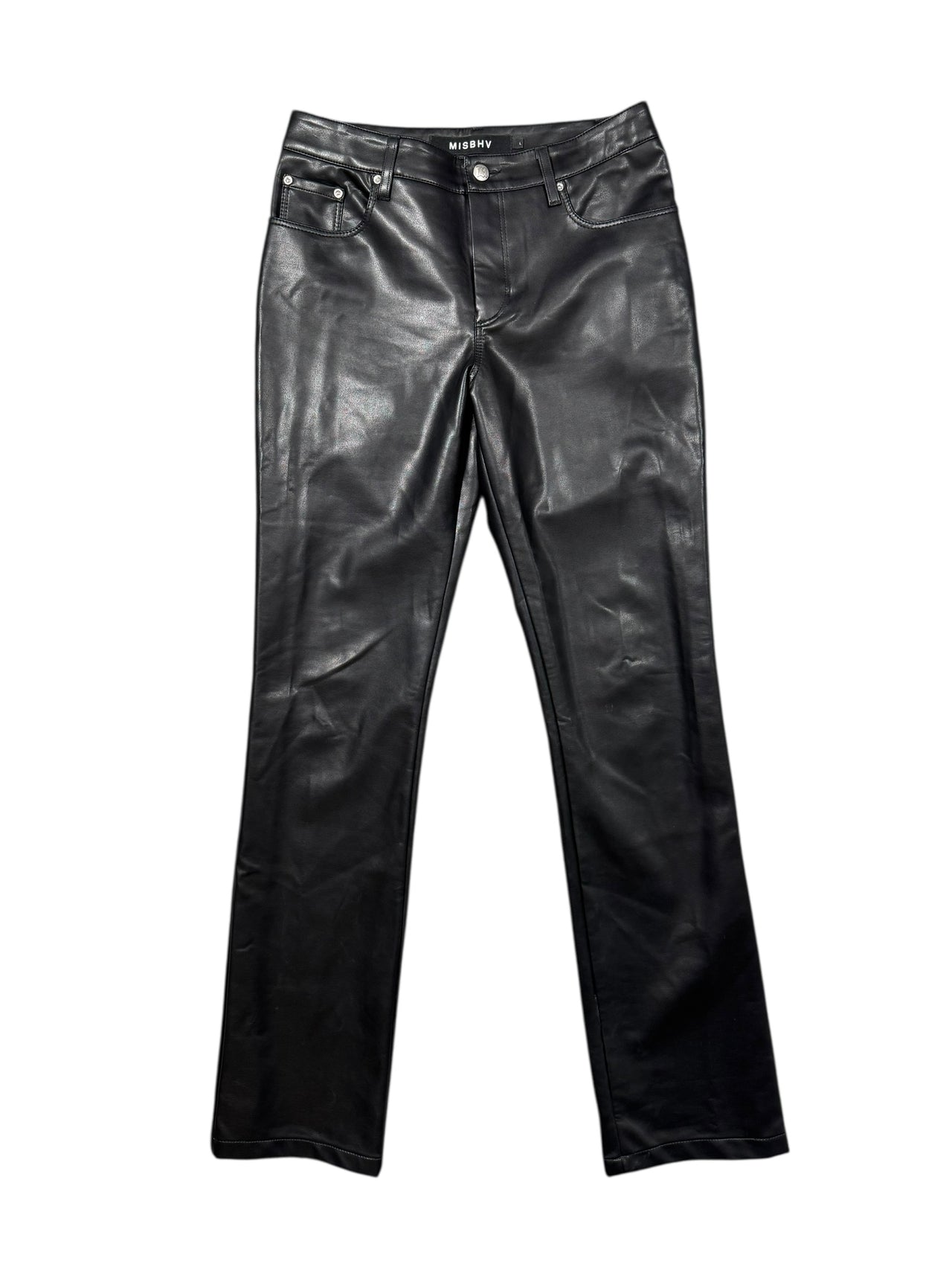 vintage misbhv clothing black leather pants for men