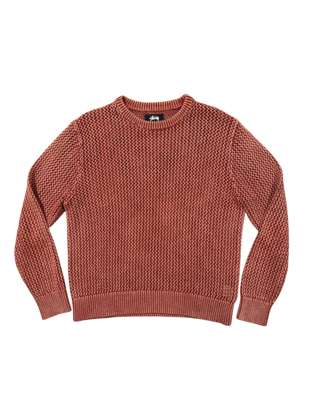 vintage orange clothing knitted crewneck sweater