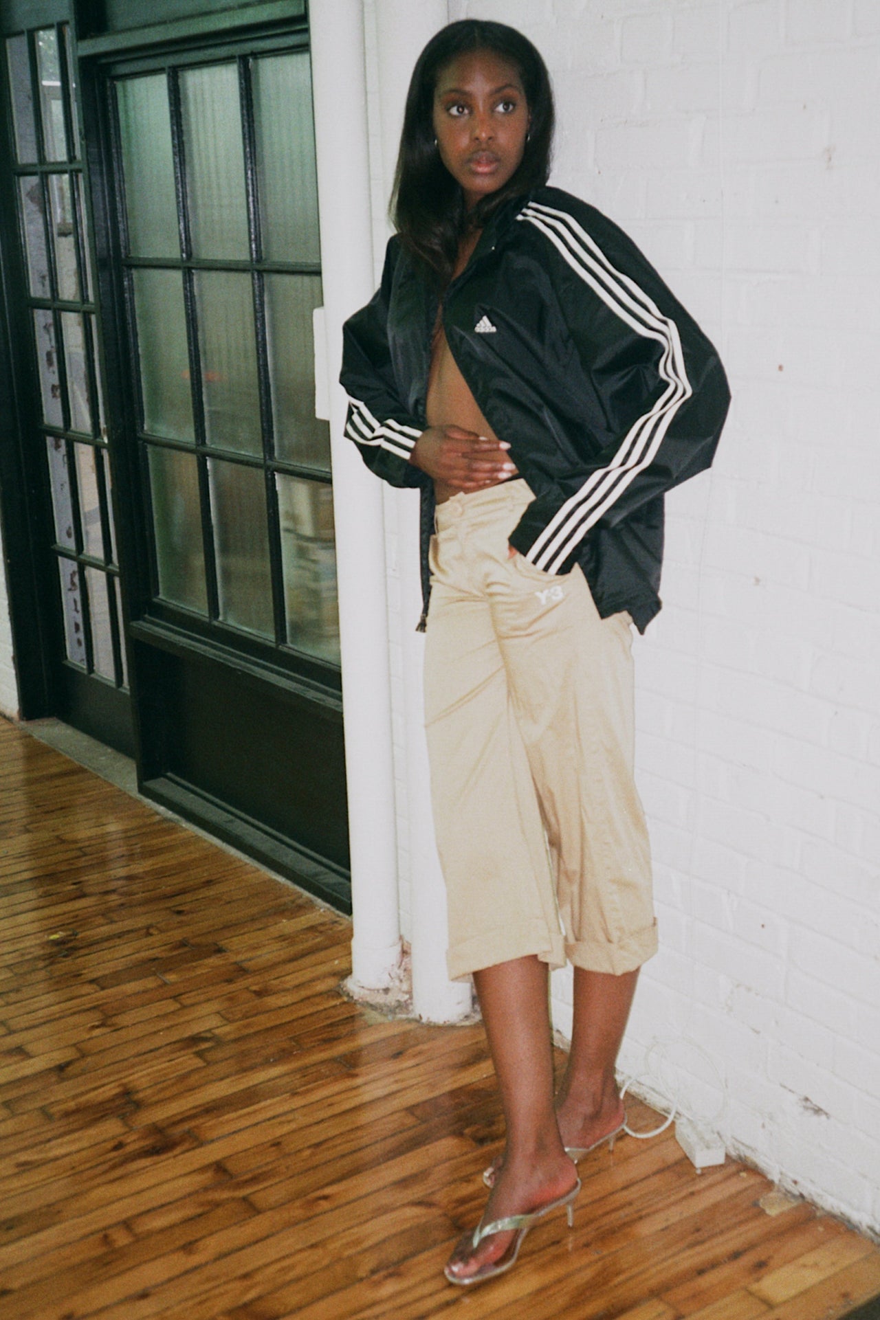 Y-3 CROPPED WIDE LEG PANTS