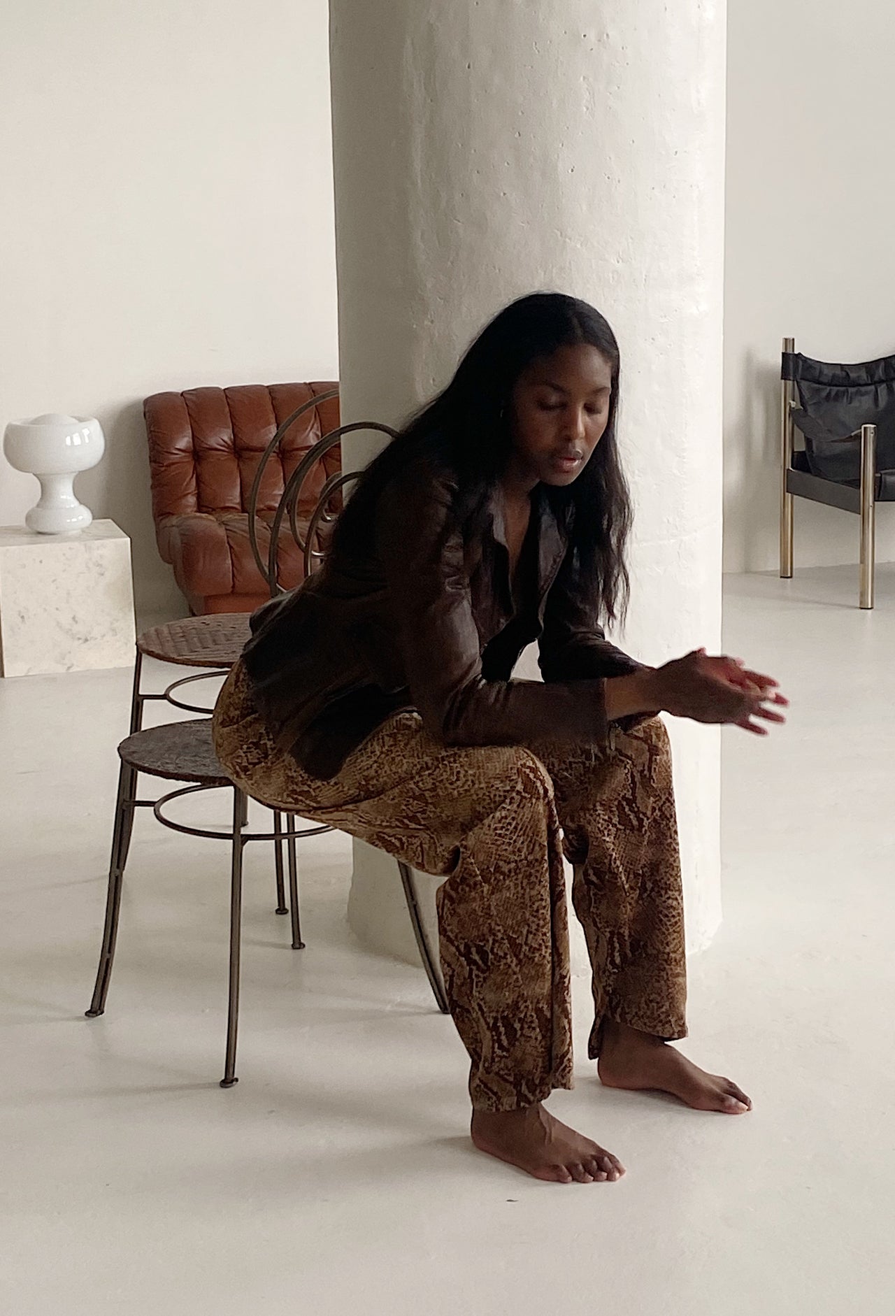 DRIES VAN NOTEN PYTHON PICABIS PANTS