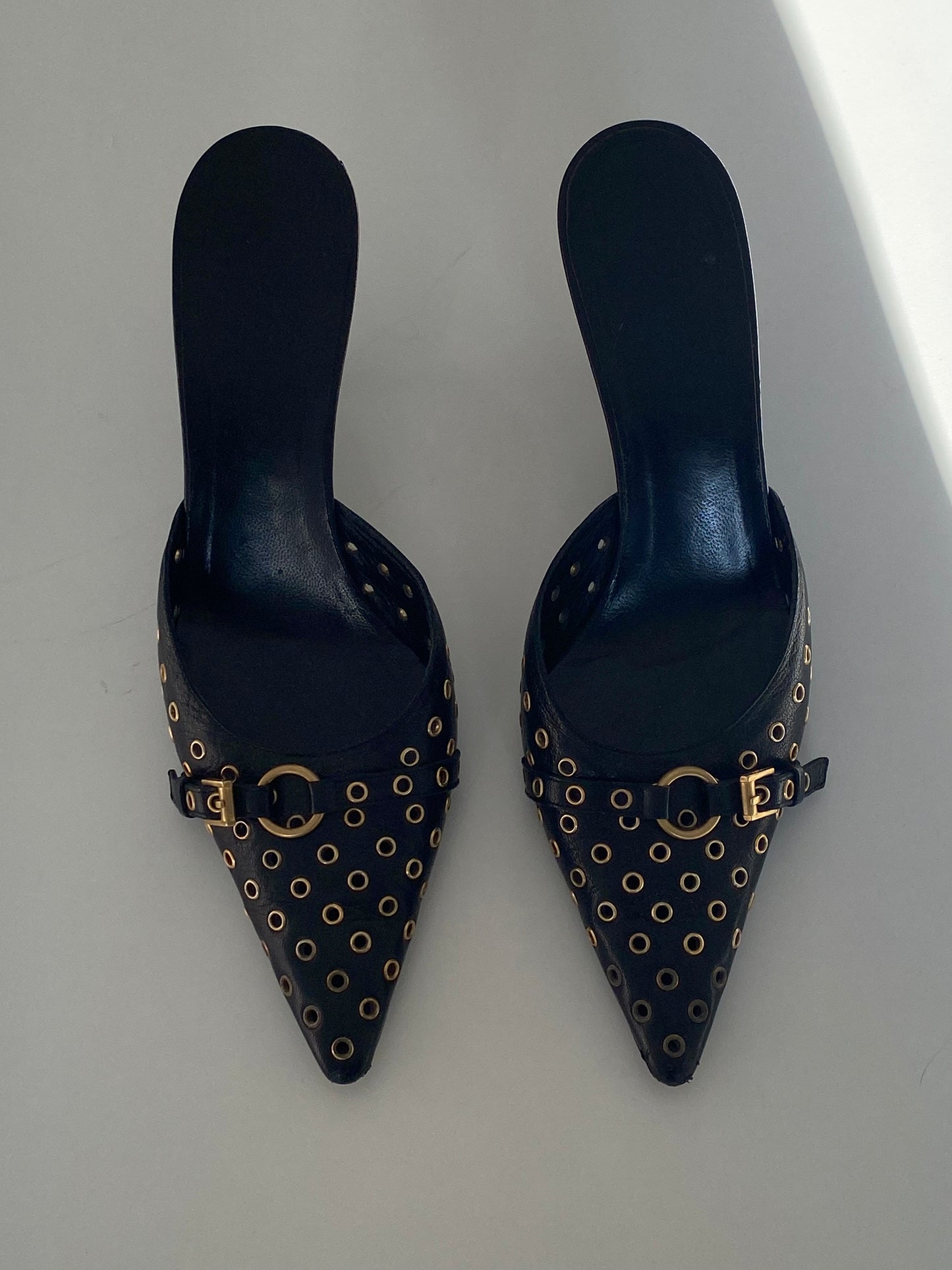 Gucci Perforated Slip On Heels